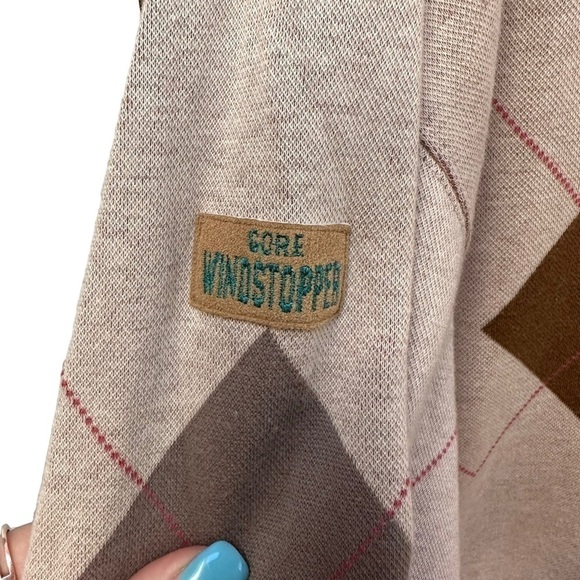 Vintage 90's Etonic Mens Windstopper Sweater Golf Brown Argyle GOR Size Large - Picture 3 of 7